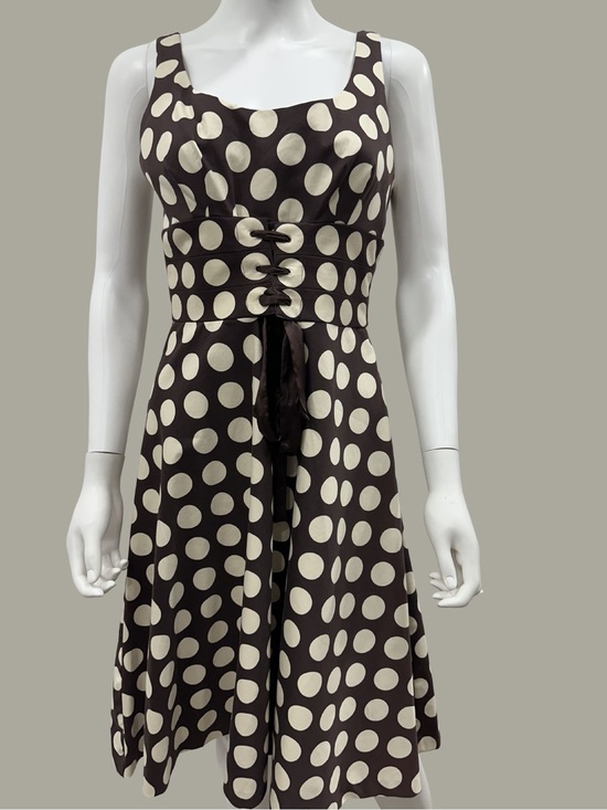 Donna Ricco Dresses & Skirts - Timeless Charm Vintage Inspired Donna Ricco Polka Dot Corset-Waist Midi Dress